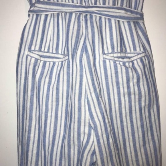 Gap Blue & White Linen Jumpsuit - Picture 7 of 7